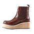 Фото #3 товара Diba True She Nah Round Toe Wedge Booties Womens Brown Casual Boots 22630-213