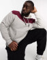 Le Breve Plus colour block hoodie in grey