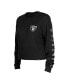 Women's Black Las Vegas Raiders Thermal Crop Long Sleeve T-shirt