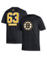 Фото #2 товара Men's Brad Marchand Black Boston Bruins Fresh Name and Number T-shirt