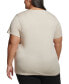 ფოტო #2 პროდუქტის Plus Size Short-Sleeve Logo Tee