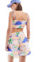 Фото #4 товара ASOS DESIGN crop top with tie detail in scenic print co-ord