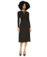 ფოტო #1 პროდუქტის MICHAEL Women's Chain-Neck Ruched Keyhole Dress