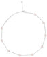 ფოტო #3 პროდუქტის Mother-of-Pearl Station Collar Necklace in Sterling Silver, 17" + 1" extender