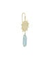 Фото #3 товара Aurora Borealis or Aqua Quartz 14K Gold Plated Sun Drop Earrings