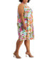 Фото #3 товара Plus Size Floral-Print Sleeveless A-Line Dress
