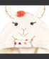 ფოტო #2 პროდუქტის Baby Boys Treasure Baby Unisex Plush Bathrobe, Neutral Llama, 0-9 Months