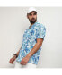 ფოტო #4 პროდუქტის Men's Chalk White:Indigo Blue Mesh Foliage Shirt