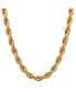 Men's 18k gold Plated Stainless Steel Rope Chain 24" Necklace