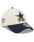 ფოტო #1 პროდუქტის Men's Cream, Navy Dallas Cowboys 2022 Sideline 39THIRTY 2-Tone Flex Hat