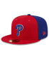 Men's Red/Royal Philadelphia Phillies Gameday Sideswipe 59fifty Fitted Hat