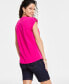 Women's Cap-Sleeve V-Neck Top, Created for Macy's