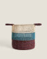 Фото #1 товара Seagrass colour block palm leaf basket