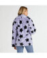 Women's Short Pile Faux Fur Star Print Jacket