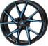 Alutec ADX.01 racing-black frontpoliert blue 8.5x20 ET45 - LK5/112 ML70.1