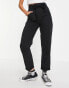 Topshop belted high waisted jeans in black Черный, 38 - фото #3