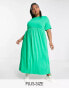 Фото #1 товара Yours jersey maxi dress in green