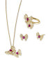 EFFY® Ruby (1/2 ct. t.w.) & Diamond (1/4 ct. t.w.) Butterfly Stud Earrings in 14k Gold