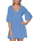 Raisins 276788 Juniors Solid Tavarua Dress Cover-Up Women's Swimsuit, XL, Blue