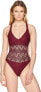 Фото #1 товара Vince Camuto 171334 Womens Lace Strappy Back One Piece Swimsuit Fig Size 6
