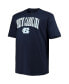 Фото #3 товара Men's Navy North Carolina Tar Heels Big and Tall Arch Over Wordmark T-shirt