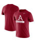 Фото #2 товара Men's Heathered Cardinal Arkansas Razorbacks Baseball Logo Stack Legend Performance T-shirt