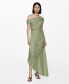 Фото #1 товара Women's Asymmetrical Pleated Dress