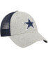 Men's Heather Gray, Navy Dallas Cowboys Pop Trucker 9FORTY Adjustable Hat