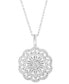 Фото #3 товара EFFY Collection eFFY® Diamond Pendant Necklace (1/3 ct. t.w.) in 14k White Gold