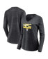 ფოტო #2 პროდუქტის Women's Charcoal Los Angeles Rams 2021 NFC Champions Iconic Slant V-Neck Long Sleeve T-shirt