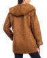 Фото #2 товара Women's Hooded Faux-Shearling Coat