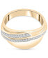 Фото #2 товара Diamond Swirl Statement Ring (1/4 ct. t.w.) in Gold Vermeil, Created for Macy's