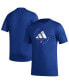 Фото #1 товара Men's Royal Kansas Jayhawks Stripe Up AEROREADY Pregame T-shirt