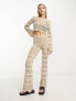 Urban Classics cropped crochet knit in bronze