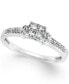 Фото #1 товара Diamond Promise Ring in 10k White gold (1/4 ct. t.w.)