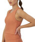 ფოტო #3 პროდუქტის Women's Ribbed Soft Touch Racerback Crop Top