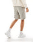 ADPT technical cargo short in light grey