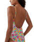 ფოტო #3 პროდუქტის Women's Floral-Print Cheeky One-Piece Swimsuit