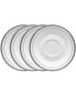 Фото #1 товара Rochester Platinum Set of 4 Saucers, Service For 4