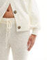 In The Style fluffy flared trouser co-ord in cream