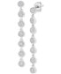 ფოტო #1 პროდუქტის Diamond Cluster Linear Drop Earrings (1/4 ct. t.w.) in Sterling Silver