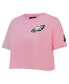 Women's Pink Philadelphia Eagles Cropped Boxy T-shirt