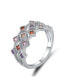 ფოტო #1 პროდუქტის Cubic Zirconia Multicolor Ring for Women