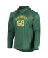 Фото #3 товара Men's Green Green Bay Packers Vintage-Like Logo Raglan Hoodie T-shirt