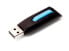 Фото #3 товара Verbatim V3 32GB - 32 GB - USB Type-A - 3.2 Gen 1 (3.1 Gen 1) - 60 MB/s - Slide - Black - Blue