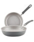 Create Delicious Aluminum Nonstick Skillet 9.5" and 11.75" Twin Pack