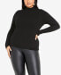 Фото #1 товара Plus Size Sina High Neck Sweater