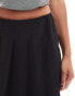 ASOS DESIGN tailored mini skort with pleated wrap detail in black Черный, 36 - фото #5