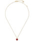 Cubic Zirconia Heart Halo Pendant Necklace, 16" + 3" extender