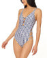 Фото #1 товара Jessica Simpson 261931 Women Venice Beach Strappy One-Piece Swimsuit Size Large